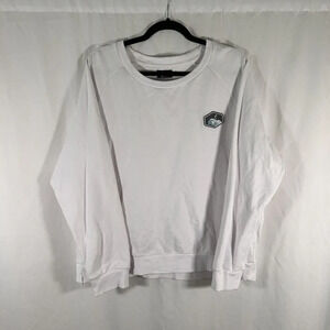Zyia Active Sweater Women's 3XL White Mountain Embroidered Crew Neck